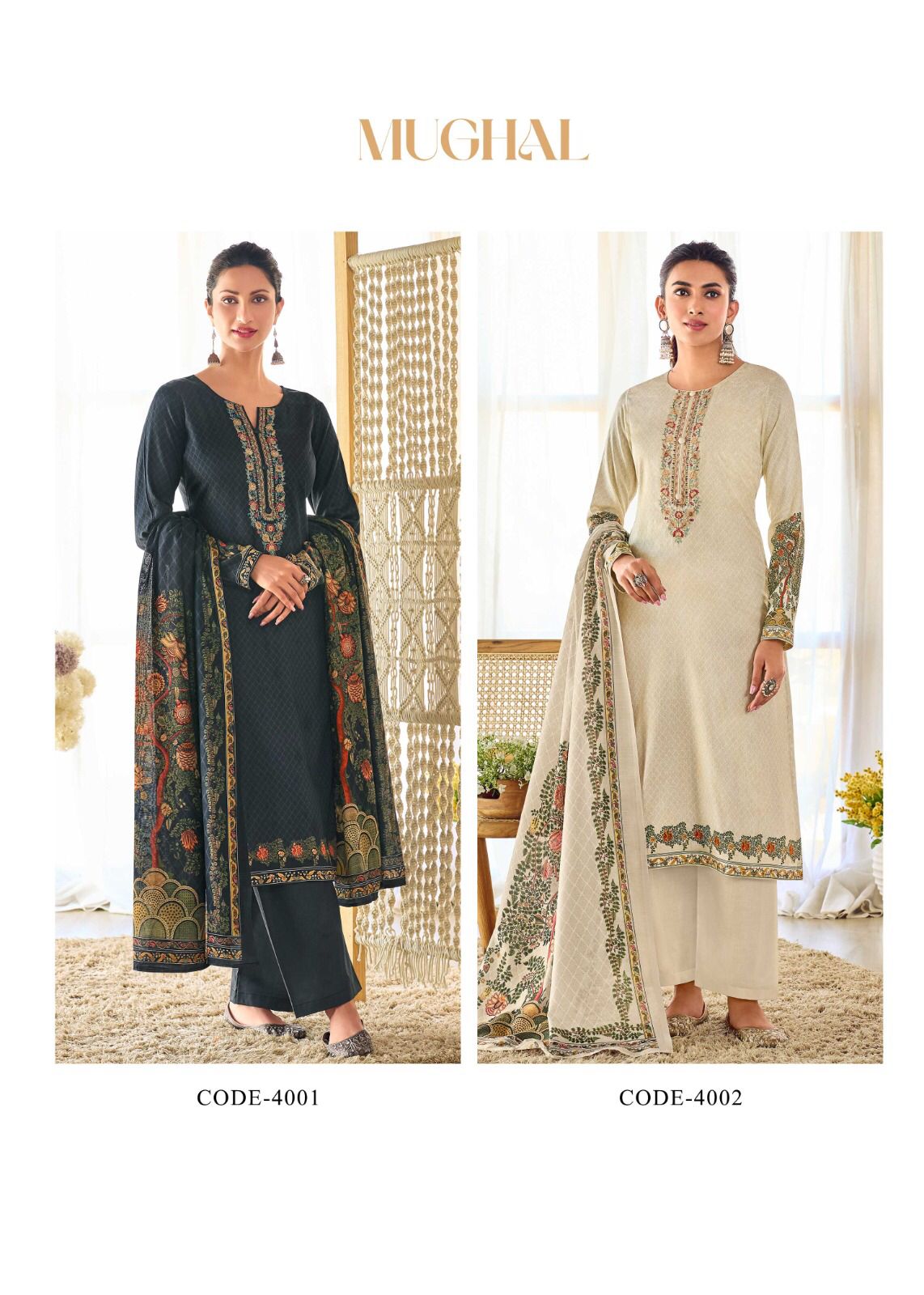 Mughal by The Hermitage Shop Cotton Salwar Suit Catalog 4 Pcs - Image 17