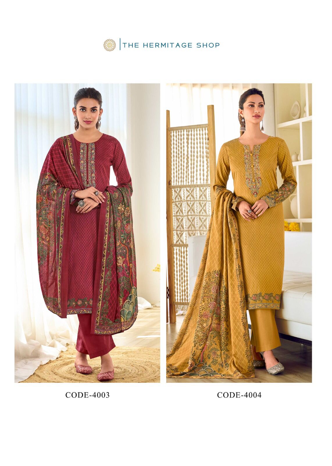 Mughal by The Hermitage Shop Cotton Salwar Suit Catalog 4 Pcs - Image 18