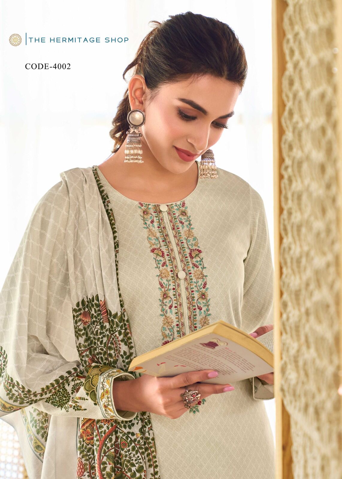 Mughal by The Hermitage Shop Cotton Salwar Suit Catalog 4 Pcs - Image 3