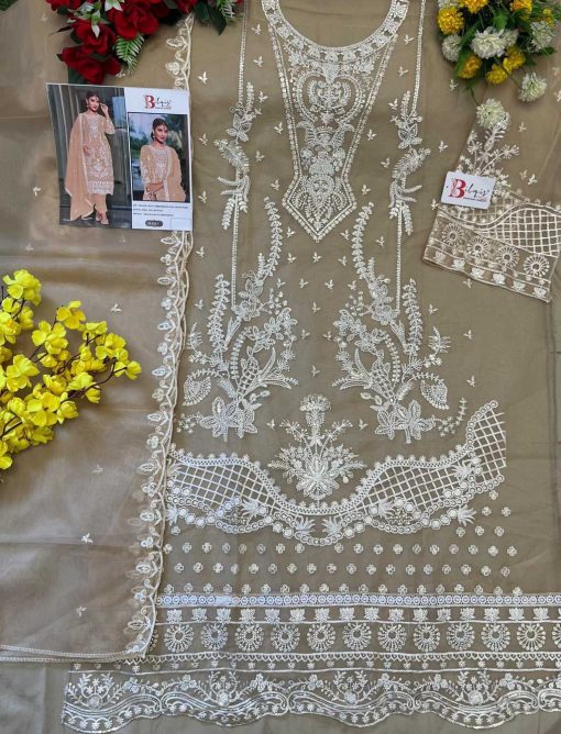 Bilqis B 126 A D Organza Salwar Suit Catalog 4 Pcs 6 510x668 - Bilqis B 126 A-D Organza Salwar Suit Catalog 4 Pcs
