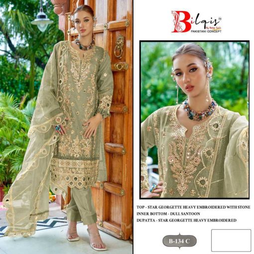 Bilqis B 134 A D Georgette Salwar Suit Catalog 4 Pcs 5 510x510 - Bilqis B 134 A-D Georgette Salwar Suit Catalog 4 Pcs