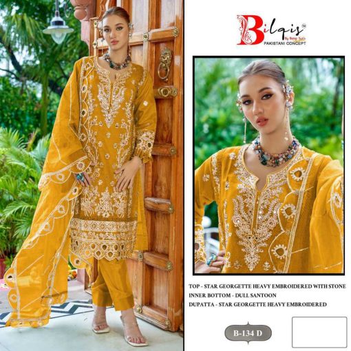 Bilqis B 134 A D Georgette Salwar Suit Catalog 4 Pcs 7 510x510 - Bilqis B 134 A-D Georgette Salwar Suit Catalog 4 Pcs