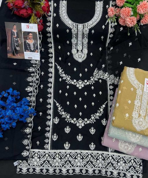 Bilqis B 139 A D Organza Salwar Suit Catalog 4 Pcs 2 510x612 - Bilqis B 139 A-D Organza Salwar Suit Catalog 4 Pcs