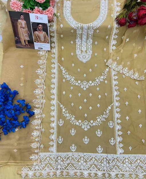 Bilqis B 139 A D Organza Salwar Suit Catalog 4 Pcs 6 510x625 - Bilqis B 139 A-D Organza Salwar Suit Catalog 4 Pcs