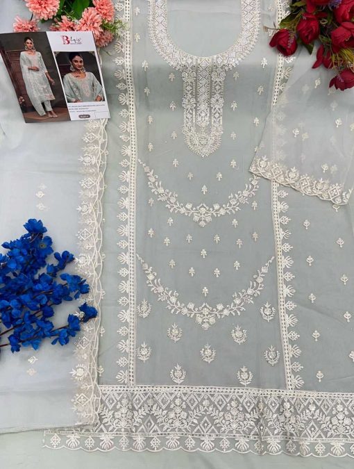 Bilqis B 139 A D Organza Salwar Suit Catalog 4 Pcs 8 510x675 - Bilqis B 139 A-D Organza Salwar Suit Catalog 4 Pcs
