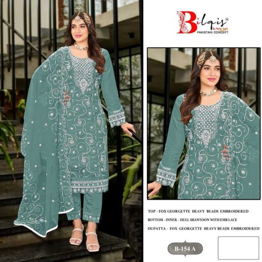Bilqis B 154 A D Georgette Salwar Suit Catalog 4 Pcs 3 510x510 - Bilqis B 154 A-D Georgette Salwar Suit Catalog 4 Pcs