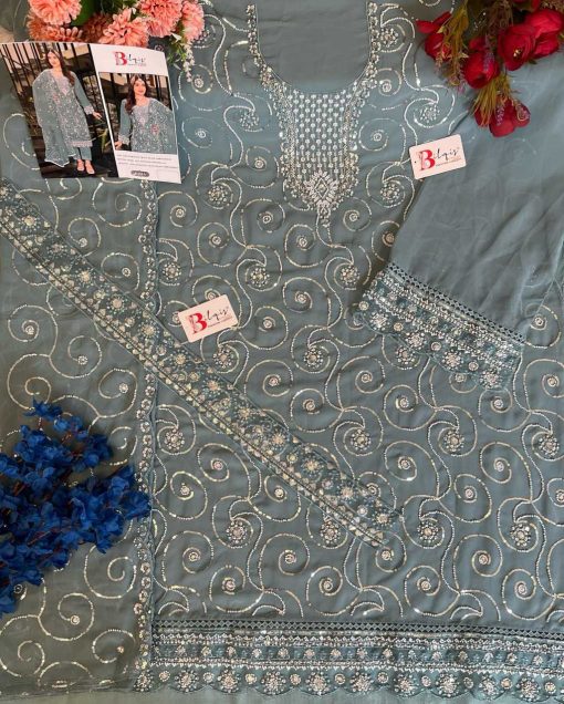 Bilqis B 154 A D Georgette Salwar Suit Catalog 4 Pcs 4 510x636 - Bilqis B 154 A-D Georgette Salwar Suit Catalog 4 Pcs