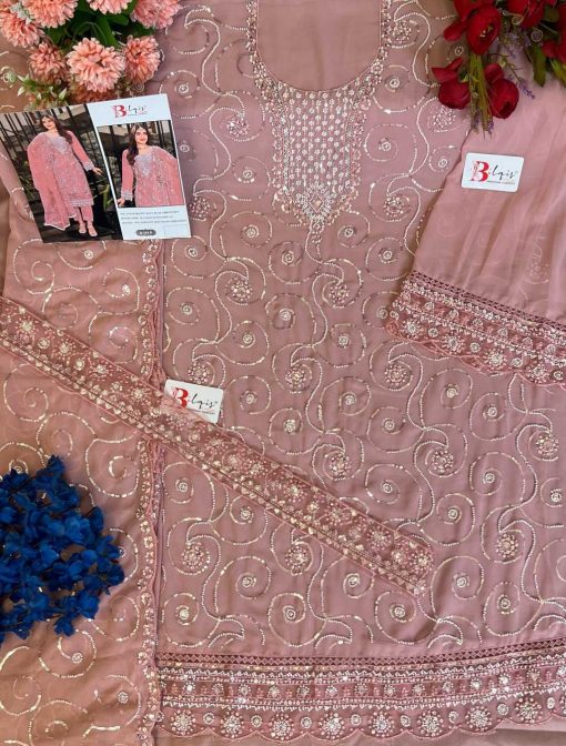 Bilqis B 154 A D Georgette Salwar Suit Catalog 4 Pcs 6 510x672 - Bilqis B 154 A-D Georgette Salwar Suit Catalog 4 Pcs