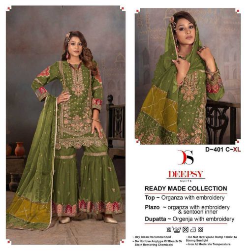 Deepsy DN 401 A D Readymade Organza Salwar Suit Catalog 4 Pcs 2 510x510 - Deepsy DN 401 A-D Readymade Organza Salwar Suit Catalog 4 Pcs