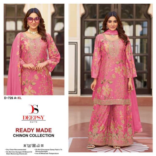 Deepsy DN 726 A D Readymade Chinon Salwar Suit Catalog 4 Pcs 1 510x510 - Deepsy DN 726 A-D Readymade Chinon Salwar Suit Catalog 4 Pcs