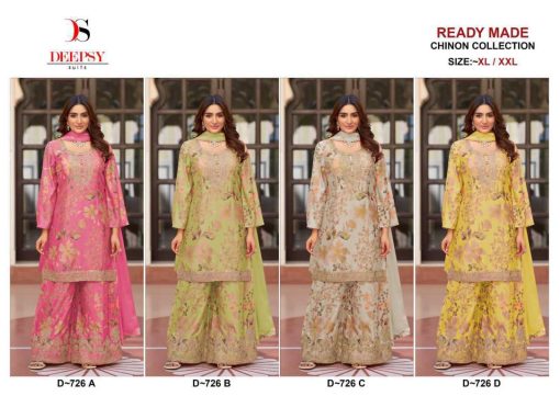 Deepsy DN 726 A D Readymade Chinon Salwar Suit Catalog 4 Pcs 5 510x361 - Deepsy DN 726 A-D Readymade Chinon Salwar Suit Catalog 4 Pcs