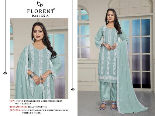 Florent DN 1032 A D Georgette Salwar Suit Catalog 4 Pcs 1 510x383 - Florent DN 1032 A-D Georgette Salwar Suit Catalog 4 Pcs