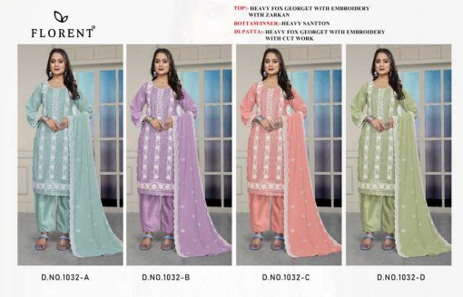 Florent DN 1032 A D Georgette Salwar Suit Catalog 4 Pcs 5 510x328 - Florent DN 1032 A-D Georgette Salwar Suit Catalog 4 Pcs