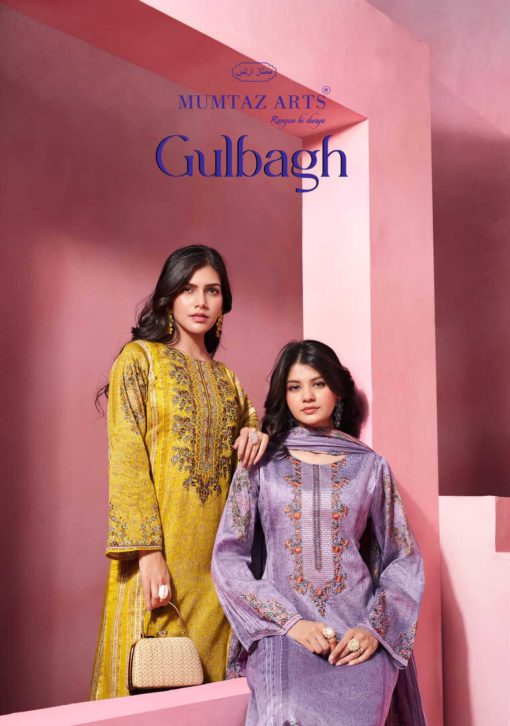 Mumtaz Arts Gulbagh Satin Salwar Suit Catalog 6 Pcs 11 510x726 - Mumtaz Arts Gulbagh Satin Salwar Suit Catalog 6 Pcs