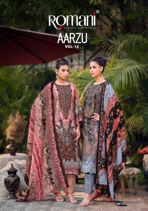 Romani Aarzu Vol 12 Cotton Salwar Suit Catalog 8 Pcs 1 510x725 - Romani Aarzu Vol 12 Cotton Salwar Suit Catalog 8 Pcs