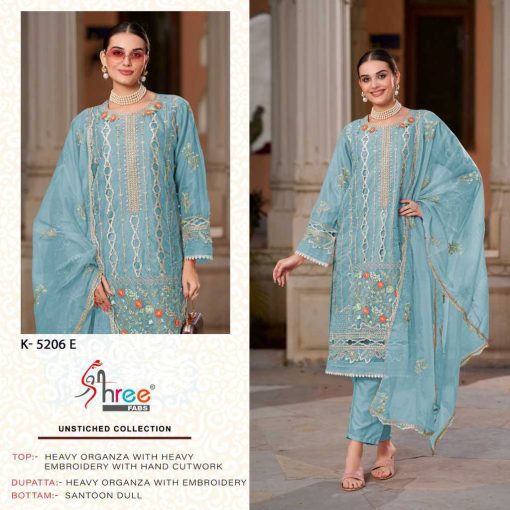 Shree Fabs K 5206 E H Organza Salwar Suit Catalog 4 Pcs 4 510x510 - Shree Fabs K 5206 E-H Organza Salwar Suit Catalog 4 Pcs