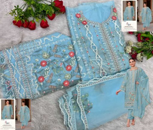 Shree Fabs K 5206 E H Organza Salwar Suit Catalog 4 Pcs 6 510x434 - Shree Fabs K 5206 E-H Organza Salwar Suit Catalog 4 Pcs