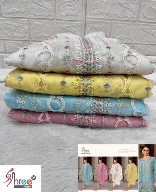 Shree Fabs K 5206 E H Organza Salwar Suit Catalog 4 Pcs 9 510x626 - Shree Fabs K 5206 E-H Organza Salwar Suit Catalog 4 Pcs