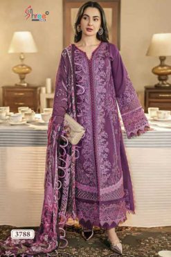 Shree Fabs Ombre Lawn Collection 25 Vol 2 Chiffon Cotton Salwar Suit Catalog 3 Pcs