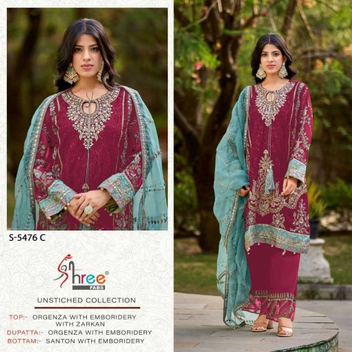 Shree Fabs S 5476 A D Organza Salwar Suit Catalog 4 Pcs 4 510x510 - Shree Fabs S 5476 A-D Organza Salwar Suit Catalog 4 Pcs