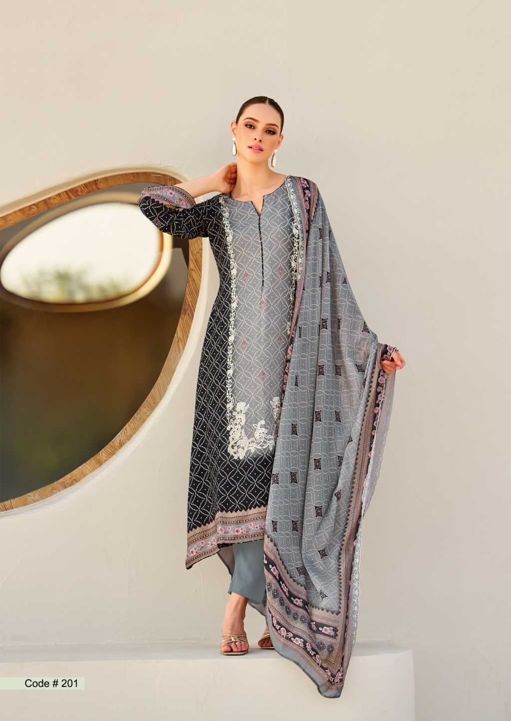 The Heritage Shop Bandhej Cotton Salwar Suit Catalog 6 Pcs (8) The Heritage Shop Bandhej Cotton Salwar Suit Catalog 6 Pcs - Image 9