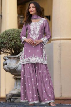 Vamika Anamika Vol 2 Chinon Kurti with Dupatta Sharara Catalog 5 Pcs