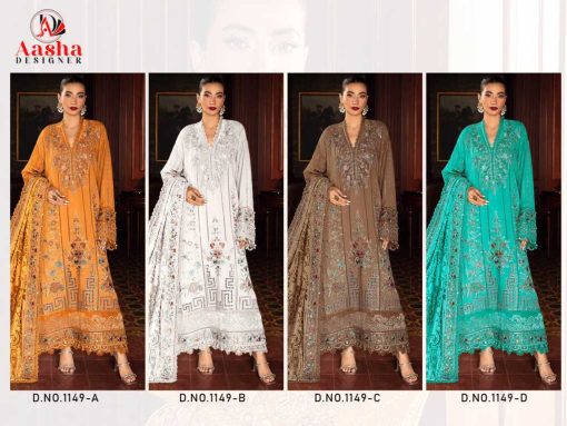 Aasha DN 1149 A D Rayon Salwar Suit Catalog 4 Pcs 5 510x383 - Aasha DN 1149 A-D Rayon Salwar Suit Catalog 4 Pcs