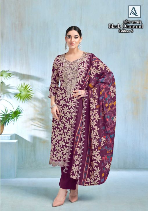 Alok Black Diamond Vol 5 Rayon Salwar Suit Catalog 6 Pcs 9 510x725 - Alok Black Diamond Vol 5 Rayon Salwar Suit Catalog 6 Pcs