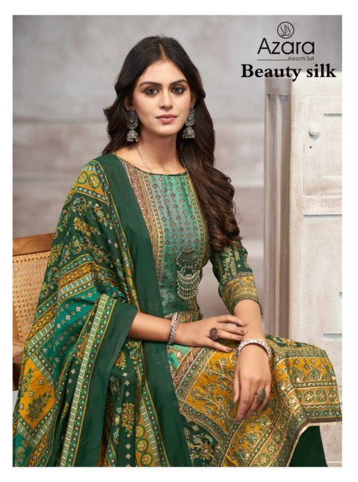 Azara Beauty Silk Muslin Salwar Suit Catalog 4 Pcs 1 510x686 - Azara Beauty Silk Muslin Salwar Suit Catalog 4 Pcs