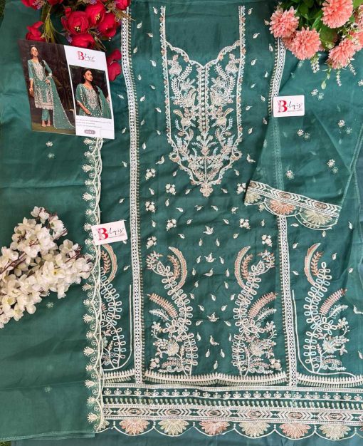 Bilqis B 138 A D Organza Salwar Suit Catalog 4 Pcs 8 510x626 - Bilqis B 138 A-D Organza Salwar Suit Catalog 4 Pcs