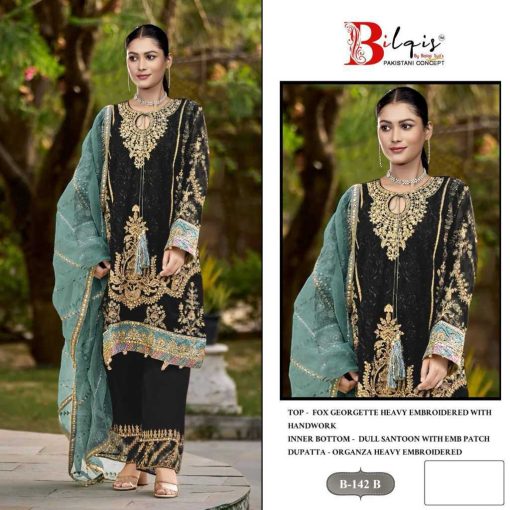 Bilqis B 142 A B Georgette Salwar Suit Catalog 2 Pcs 3 510x510 - Bilqis B 142 A-B Georgette Salwar Suit Catalog 2 Pcs