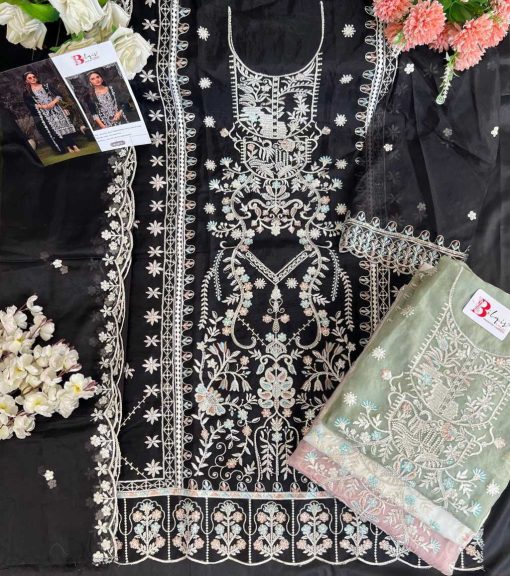 Bilqis B 145 A D Organza Salwar Suit Catalog 4 Pcs 4 510x576 - Bilqis B 145 A-D Organza Salwar Suit Catalog 4 Pcs