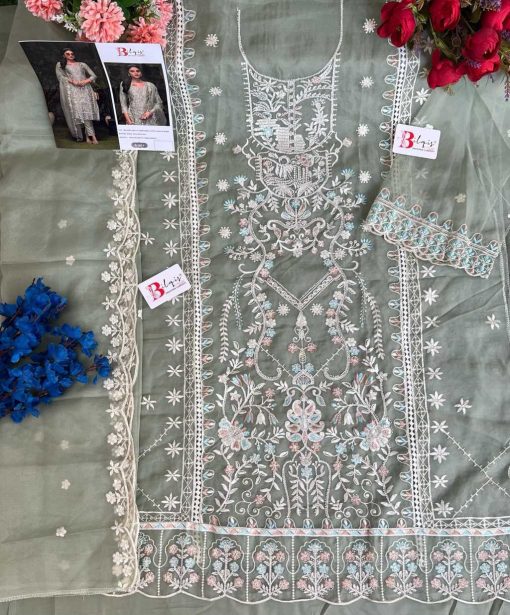 Bilqis B 145 A D Organza Salwar Suit Catalog 4 Pcs 8 510x615 - Bilqis B 145 A-D Organza Salwar Suit Catalog 4 Pcs
