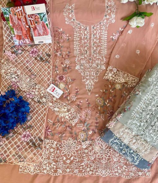 Bilqis B 151 A D Georgette Salwar Suit Catalog 4 Pcs 2 510x592 - Bilqis B 151 A-D Georgette Salwar Suit Catalog 4 Pcs