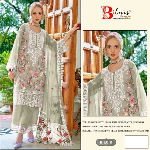 Bilqis B 151 A D Georgette Salwar Suit Catalog 4 Pcs 3 510x510 - Bilqis B 151 A-D Georgette Salwar Suit Catalog 4 Pcs