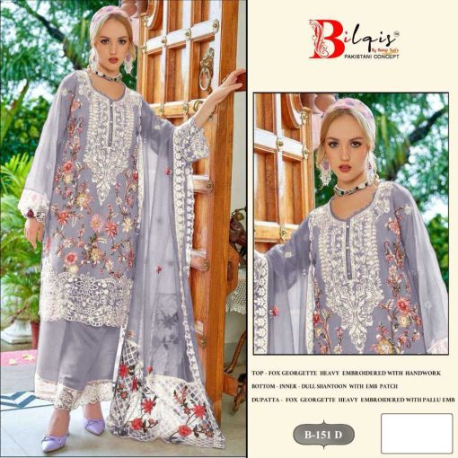 Bilqis B 151 A D Georgette Salwar Suit Catalog 4 Pcs 7 510x510 - Bilqis B 151 A-D Georgette Salwar Suit Catalog 4 Pcs