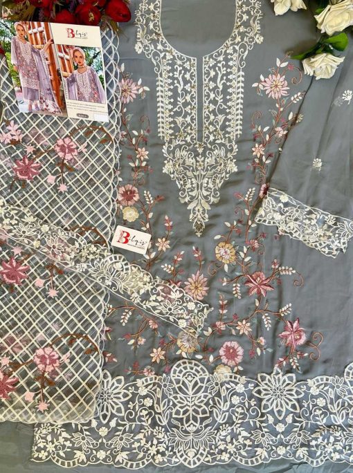 Bilqis B 151 A D Georgette Salwar Suit Catalog 4 Pcs 8 510x684 - Bilqis B 151 A-D Georgette Salwar Suit Catalog 4 Pcs