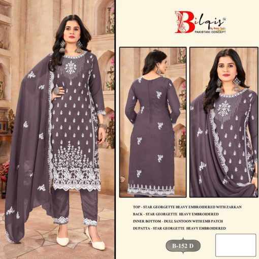 Bilqis B 152 A D Georgette Salwar Suit Catalog 4 Pcs 4 510x510 - Bilqis B 152 A-D Georgette Salwar Suit Catalog 4 Pcs