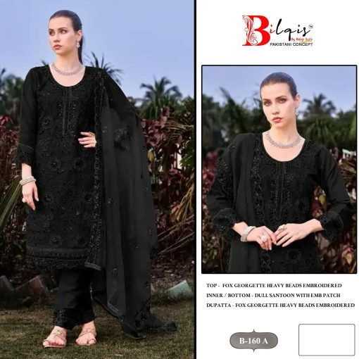 Bilqis B 160 A B Georgette Salwar Suit Catalog 2 Pcs 2 510x510 - Bilqis B 160 A-B Georgette Salwar Suit Catalog 2 Pcs