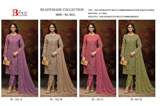 Bilqis B 161 A D Georgette Readymade Salwar Suit Catalog 4 Pcs 5 510x340 - Bilqis B 161 A-D Georgette Readymade Salwar Suit Catalog 4 Pcs
