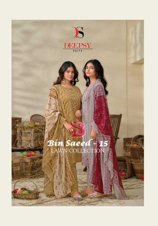 Deepsy Bin Saeed Lawn Collection Vol 15 Salwar Suit Catalog 8 Pcs 10 510x731 - Deepsy Bin Saeed Lawn Collection Vol 15 Salwar Suit Catalog 8 Pcs