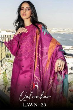 Deepsy Qalamkar Lawn Vol 25 Salwar Suit Catalog 6 Pcs
