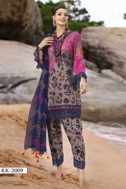 Kross DN 2009-10 Chiffon Cotton Salwar Suit Catalog 2 Pcs