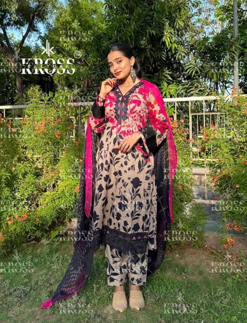 Kross DN 2009 10 Chiffon Cotton Salwar Suit Catalog 2 Pcs 3 510x667 - Kross DN 2009-10 Chiffon Cotton Salwar Suit Catalog 2 Pcs