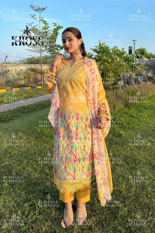 Kross DN 2009 10 Chiffon Cotton Salwar Suit Catalog 2 Pcs 6 510x767 - Kross DN 2009-10 Chiffon Cotton Salwar Suit Catalog 2 Pcs