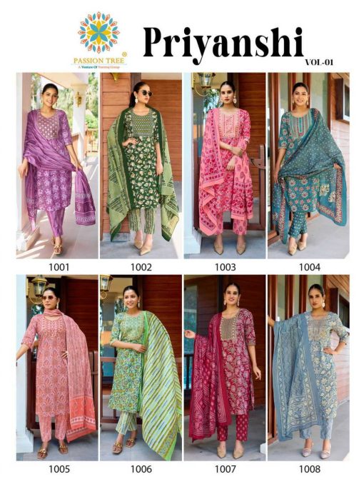 Passion Tree Priyanshi Vol 1 Kurti with Dupatta Bottom Cotton Catalog 8 Pcs 11 510x692 - Passion Tree Priyanshi Vol 1 Kurti with Dupatta Bottom Cotton Catalog 8 Pcs