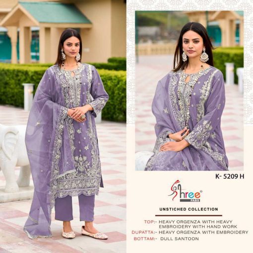 Shree Fabs K 5209 E H Organza Salwar Suit Catalog 4 Pcs 1 510x510 - Shree Fabs K 5209 E-H Organza Salwar Suit Catalog 4 Pcs