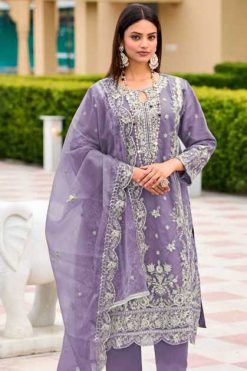 Shree Fabs K 5209 E-H Organza Salwar Suit Catalog 4 Pcs