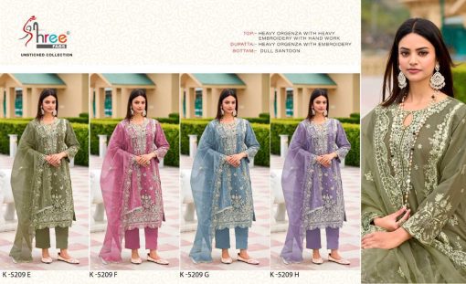Shree Fabs K 5209 E H Organza Salwar Suit Catalog 4 Pcs 5 510x311 - Shree Fabs K 5209 E-H Organza Salwar Suit Catalog 4 Pcs