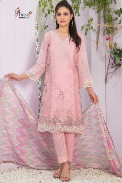 Shree Fabs Mariya B Lawn Festival Collection Vol 3 NX Chiffon Cotton Readymade Salwar Suit Catalog 4 Pcs